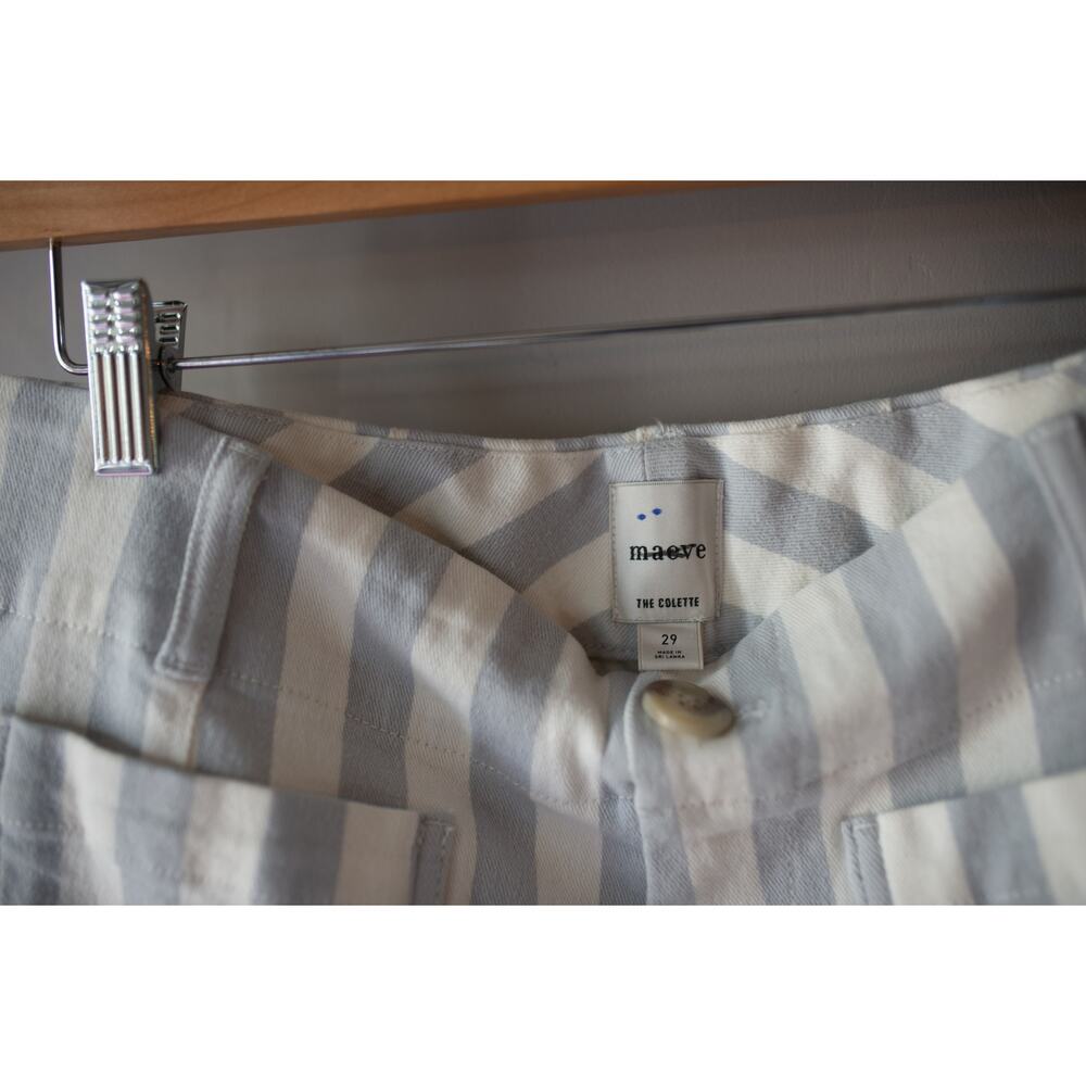 Anthropologie The Colette Striped Full-Length Wide-Leg Pants Jeans Striped 29 - Picture 3 of 4